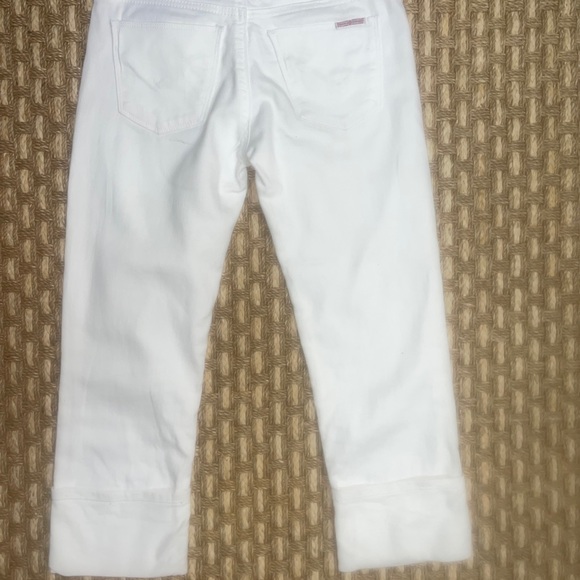 Hudson CPSIA 2008 Cuff Hem Jeans Girls Sz 10 White Straight Leg - Picture 3 of 8
